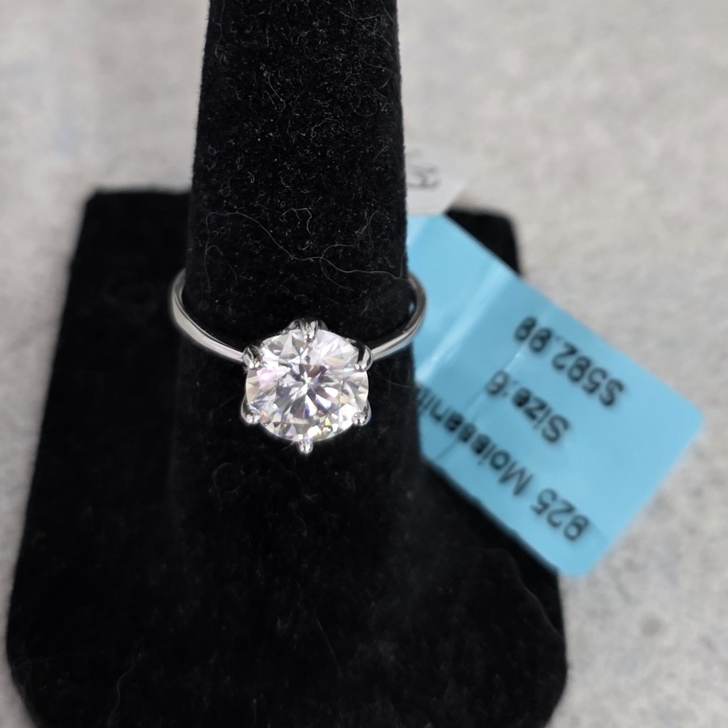 Stunning, Exquisite Sterling Silver, Moissanite, Diamond Ring